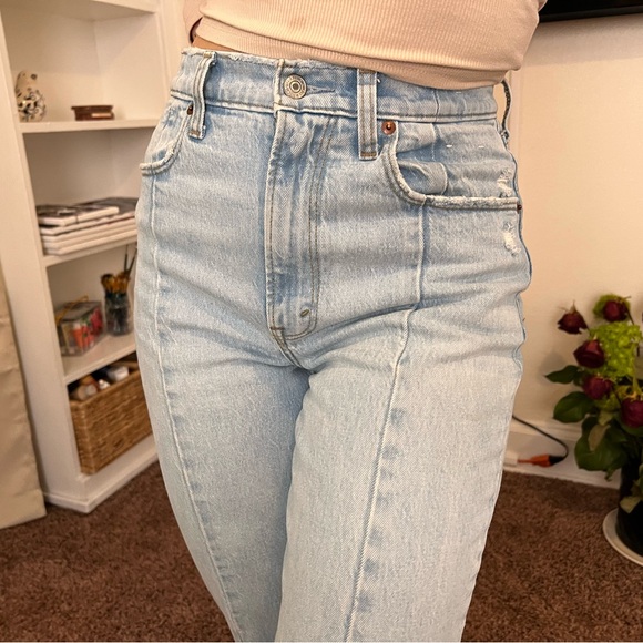 Abercrombie & Fitch Denim - 90s ultra high rise vertical inseam bootleg jean